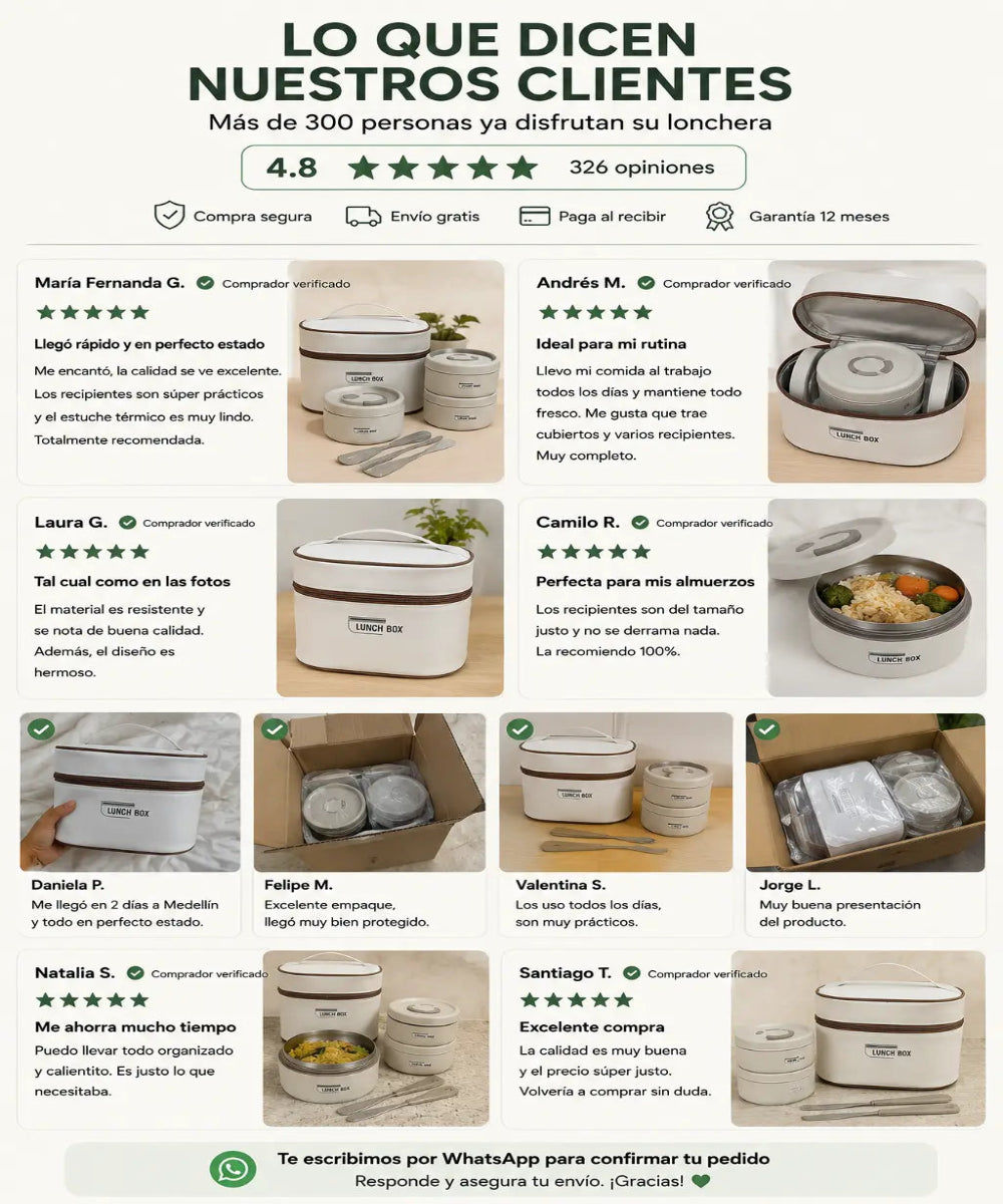 Lunch Box Térmica de Acero Inoxidable